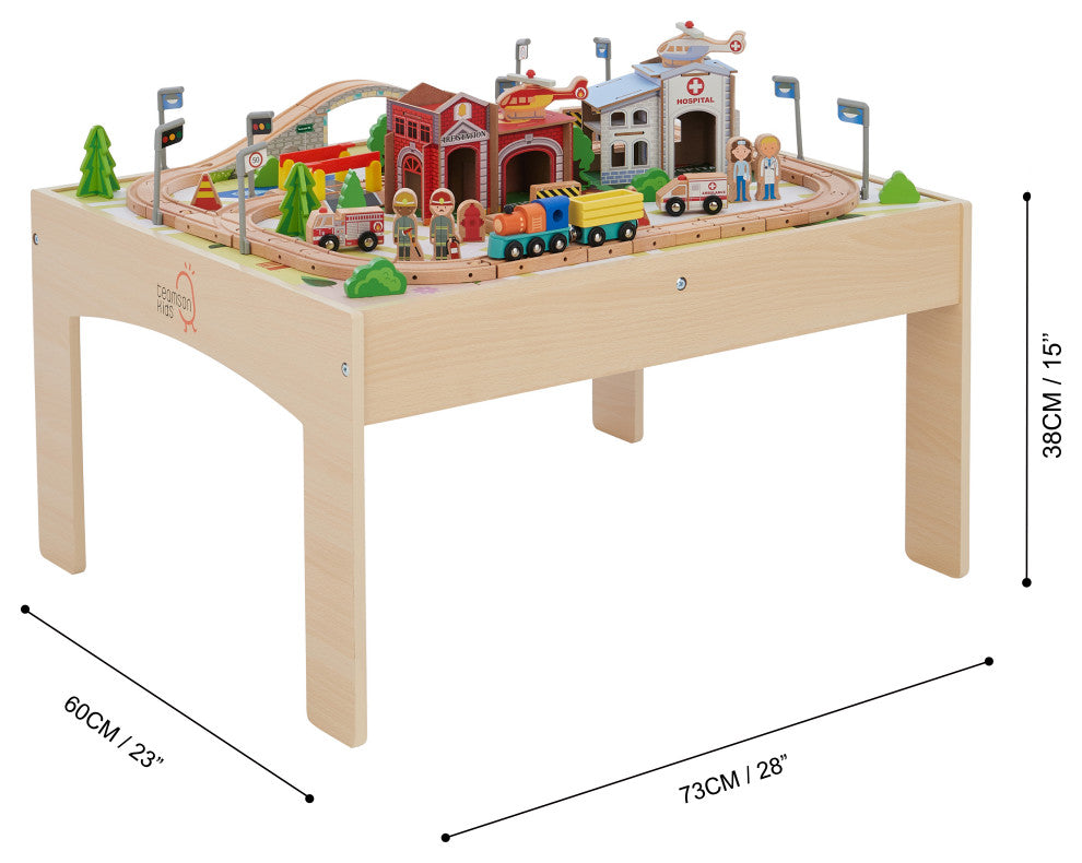 Preschool Toys Train and Table Set, 85 pcs