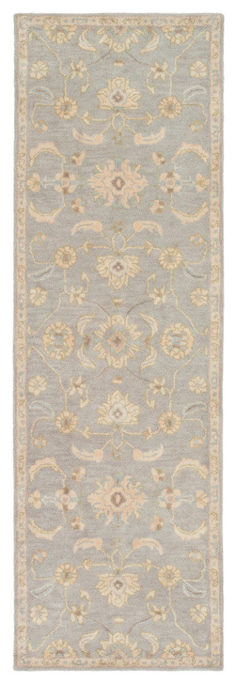 Surya Caesar CAE-1162 Traditional Area Rug, Light Gray, 3' x 12' Runner