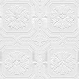 Architectural, Texture Geometric Paintable Pre-Pasted White Wallpaper Roll