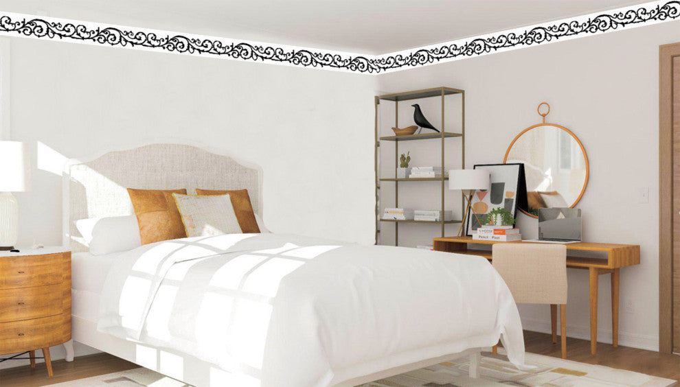 Damask Peel and Stick Wallpaper Border 15'x7"