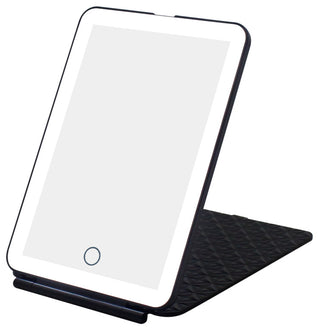Fleur Touch Pad Mini Tri Tone Led Makeup Mirror, Black