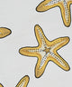 Soft Starfish, Geometric Print Napkin, Gold, Set of 4