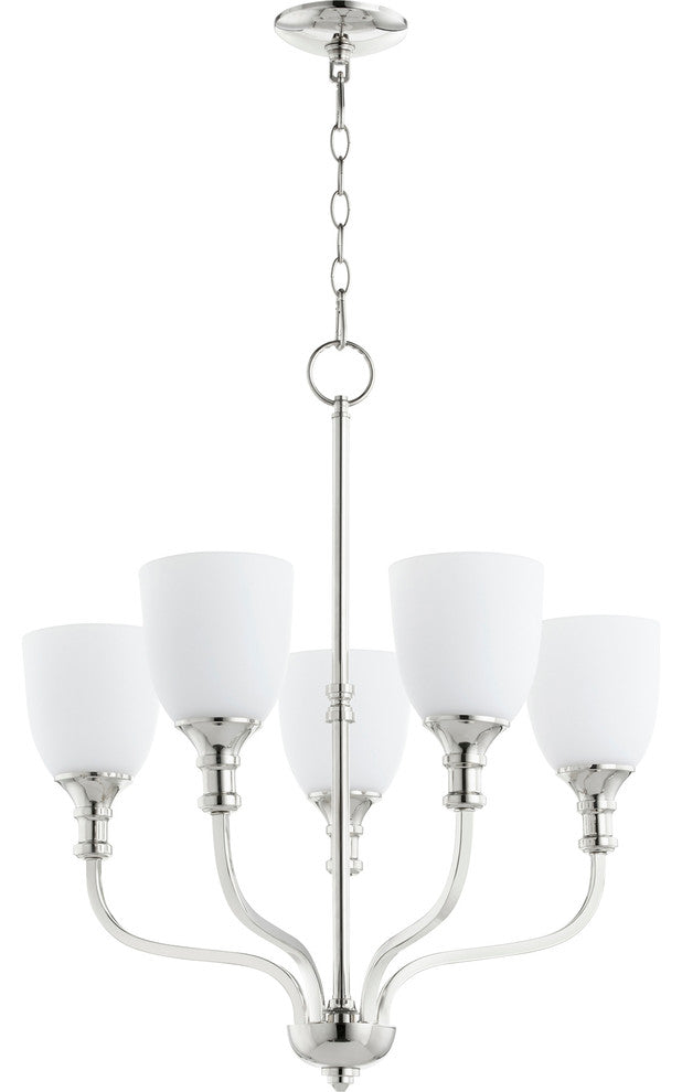 Richmond 5-Light Chandelier, Polished Nickel