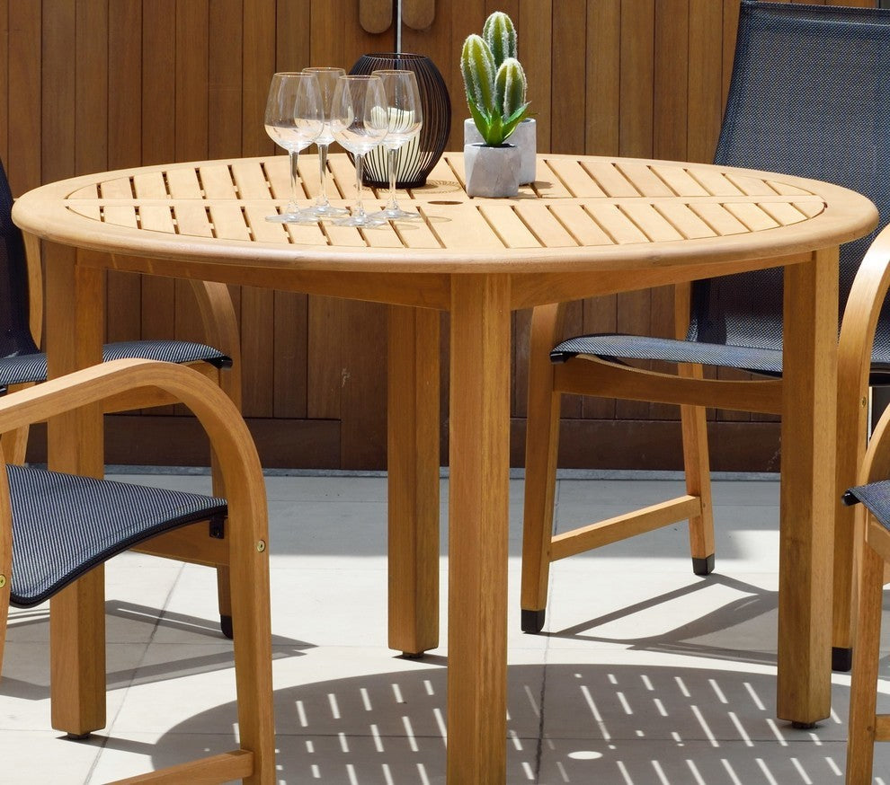 Amazonia Palau Round Teak Finish Patio Dining Table