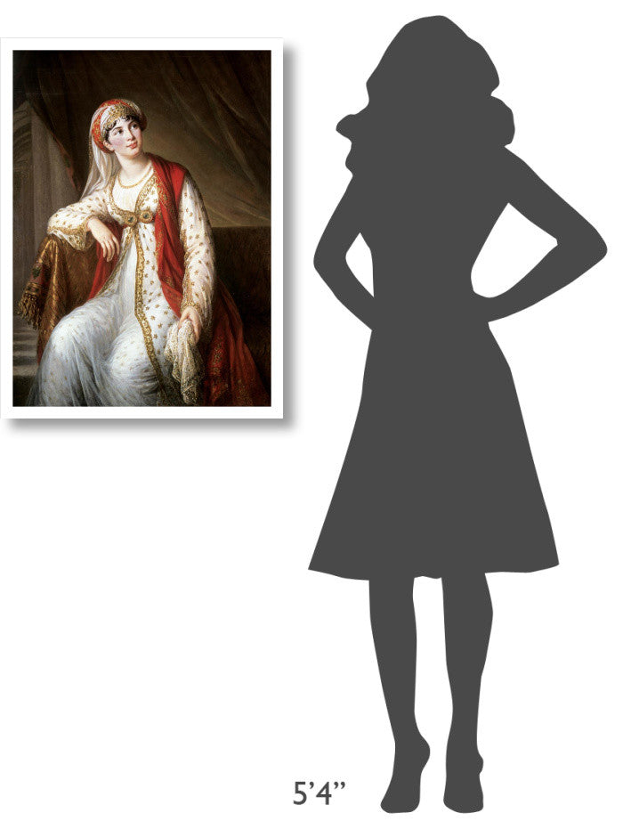 "Portrait of The Opera Singer Grassini" Paper Art, 24"x32"