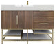 Madison 48" Free Standing Vanity With Reinforced Acrylic Sink, Rosewood