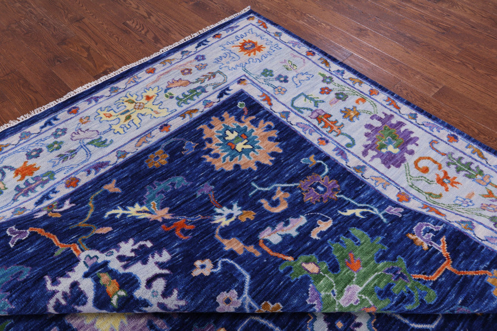 Turkish Oushak Hand Knotted Wool Rug 10' 4" X 14' 1" - Q13557