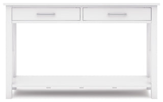 Kitchener Solid Wood 47" Contemporary Console Sofa Table, White