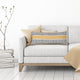 Ox Bay Handwoven Yellow/Black Stripe Organic Cotton Pillow Cover, 14"x36"