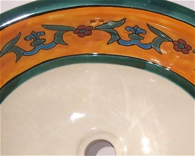 Liz Flower Ceramic Talavera Sink