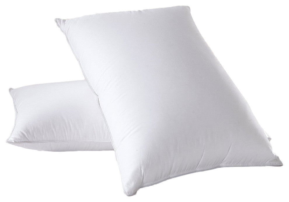 500 TC 100% Cotton Firm Down Pillow, Standard, Set of 2