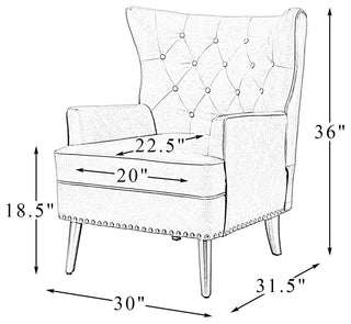 Armchair Set of 2, Navy