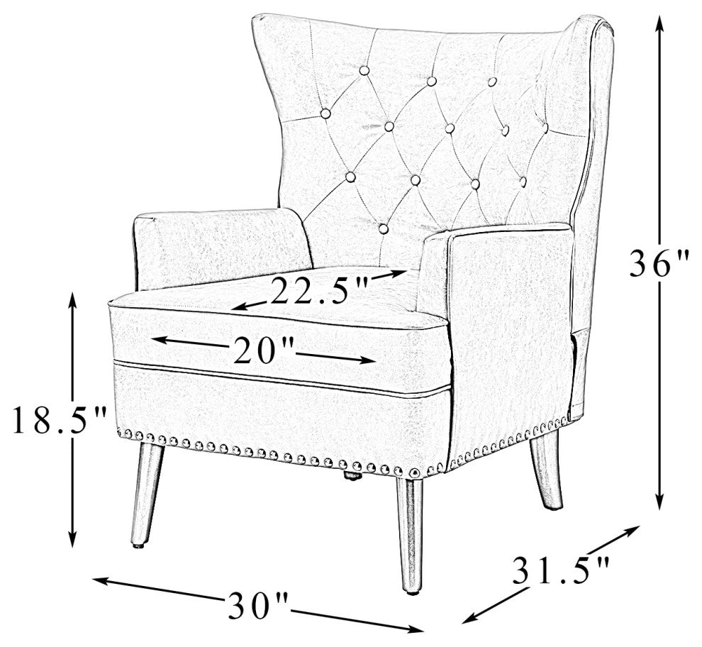 Armchair Set of 2, Navy