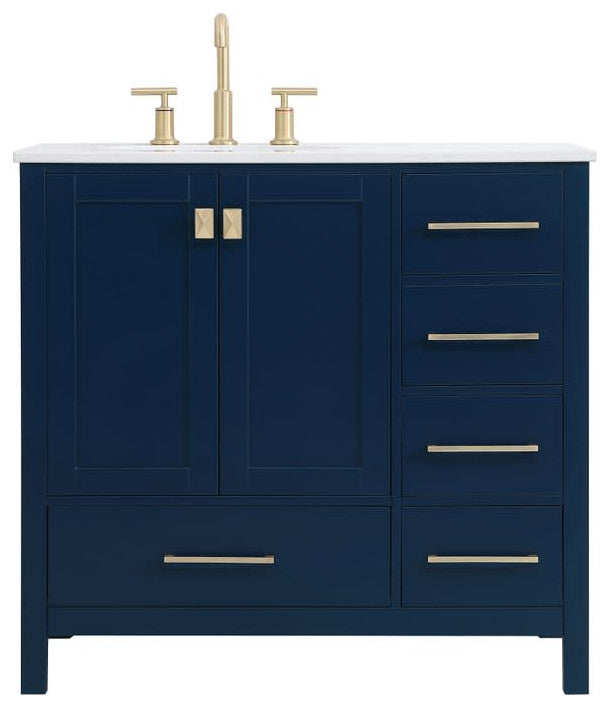 Elegant Lighting VF18836 Irene 36" - Blue