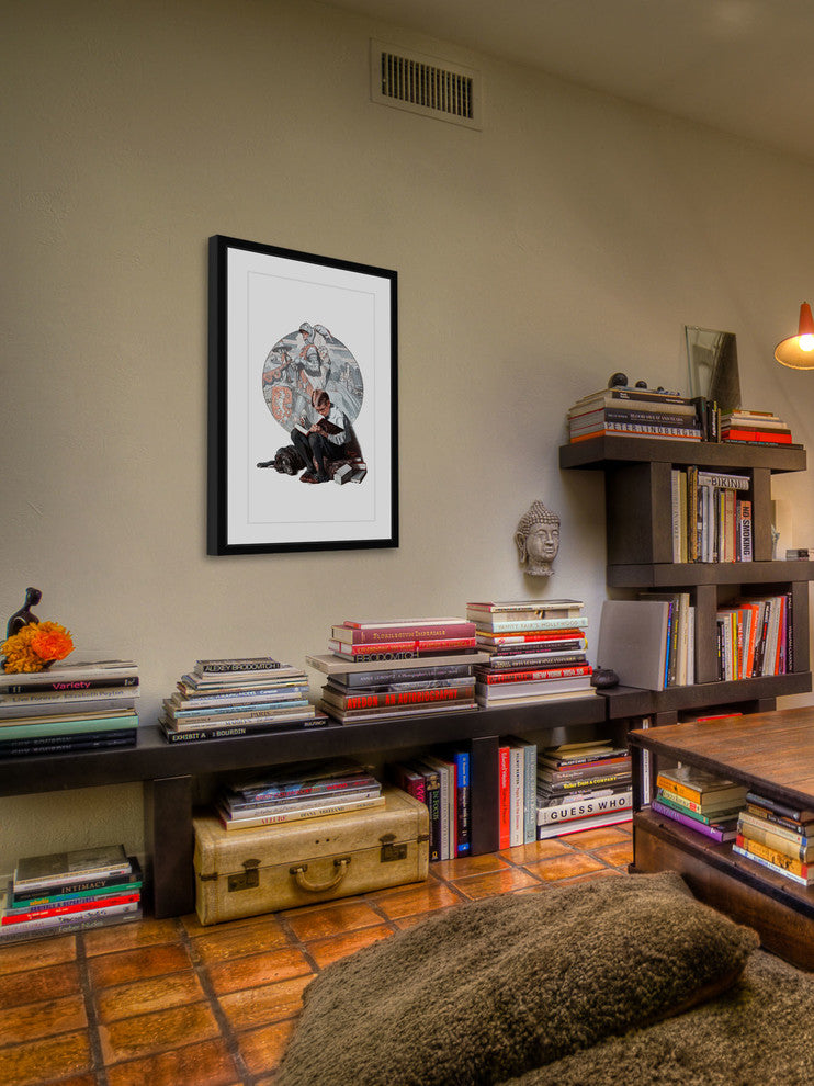 "Age of Romance" Framed Art Print by Norman Rockwell