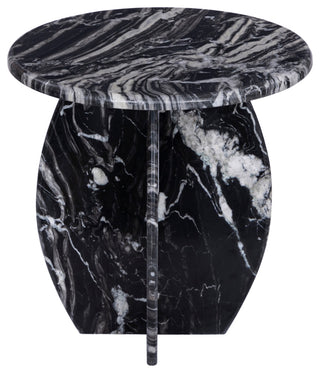 Formentera Marble Coffee Table, Black, End Table