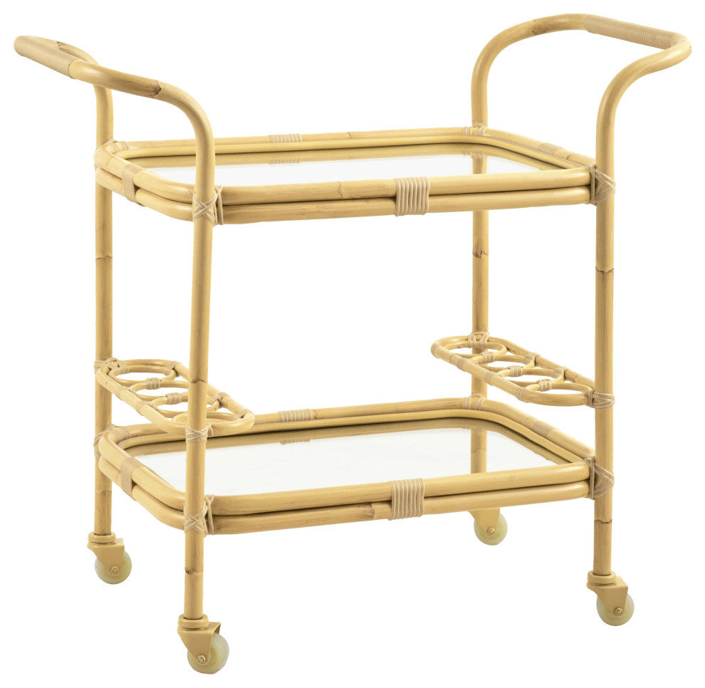 Carlo Outdoor Bar Cart, Natural