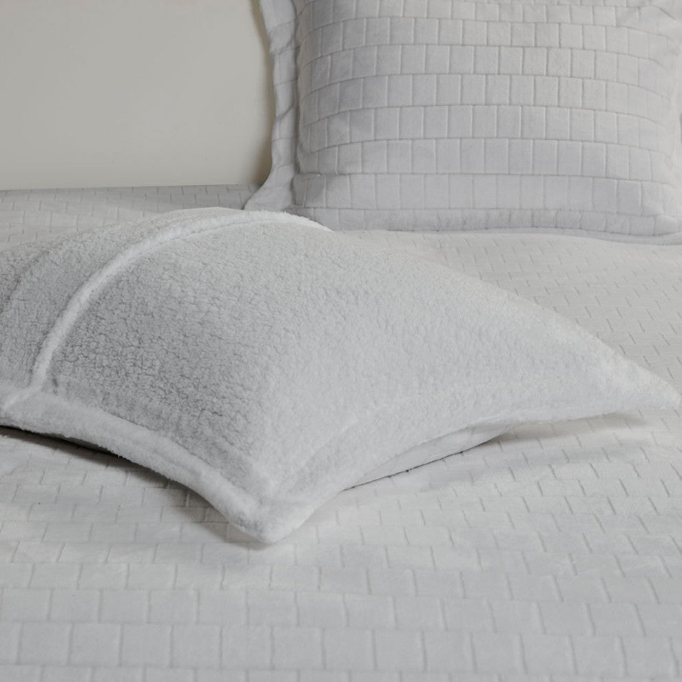 True North by Sleep Philosophy Laurie Tegula Plush Sherpa Comforter Set, Grey, G