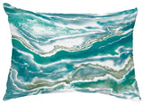 Remolina 14"x20" Decorative Abstract Outdoor Throw Pillow, Teal