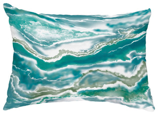 Remolina 14"x20" Decorative Abstract Outdoor Throw Pillow, Teal