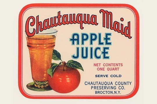 Cahutauqua Maid Apple Juice - Framed Paper Poster 20" x 30"