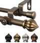 Meda 5/8" Double Curtain Rod Antique Gold