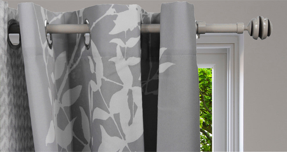 Extendable Curtain Rod Set 49 to 82 L -Diam
