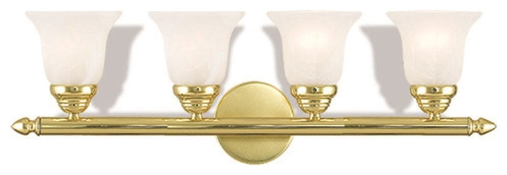 Neptune 4-Light Bath Vanity, Polished Brass