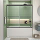 Biviere 60"x58" Sliding Bathtub Door, CrystalTech Treated 1/4" Tempered Glass