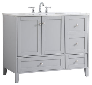 22" Traditional Grey-Light Bathroom Vanity