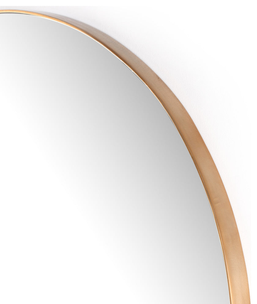 Georgina Round Mirror-Polished Brass