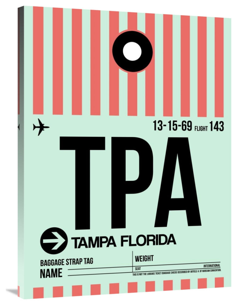 "TPA Tampa Luggage Tag 1" Fine Art Print