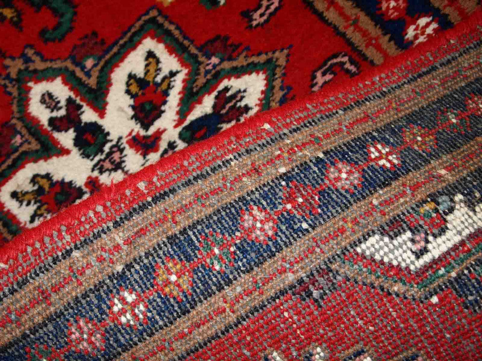 Handmade Vintage Persian Hamadan Rug, 2.2'x4.4', 70cmx136cm 1970s