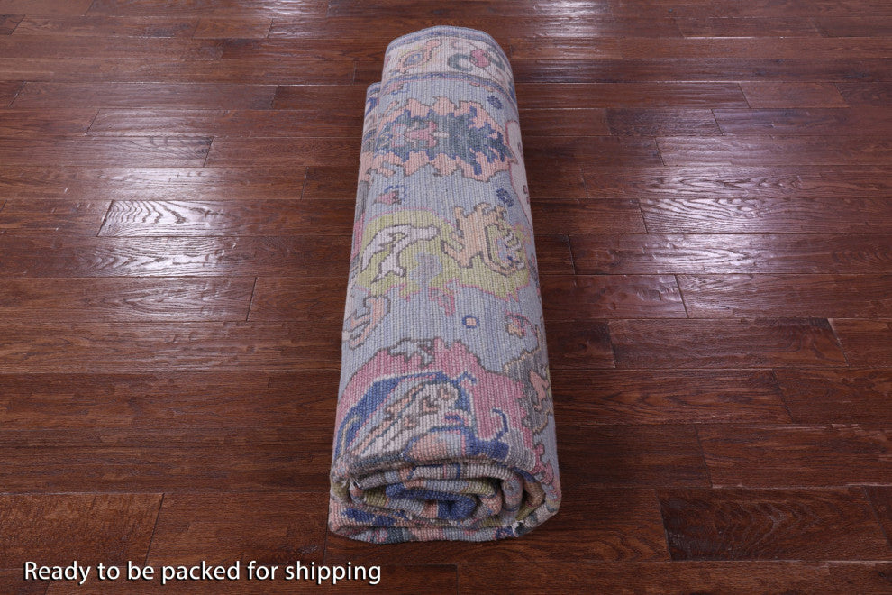 Hand Knotted Turkish Oushak Wool Rug 8' 0" X 9' 11" - Q15858