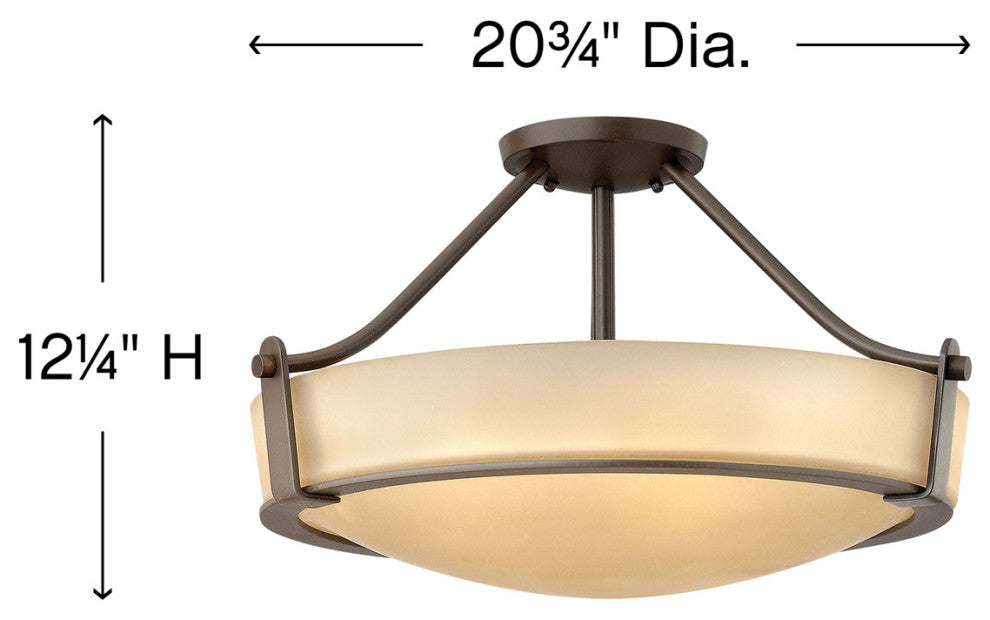 Hinkley Hathaway Large Semi-Flush Mount, Olde Bronze