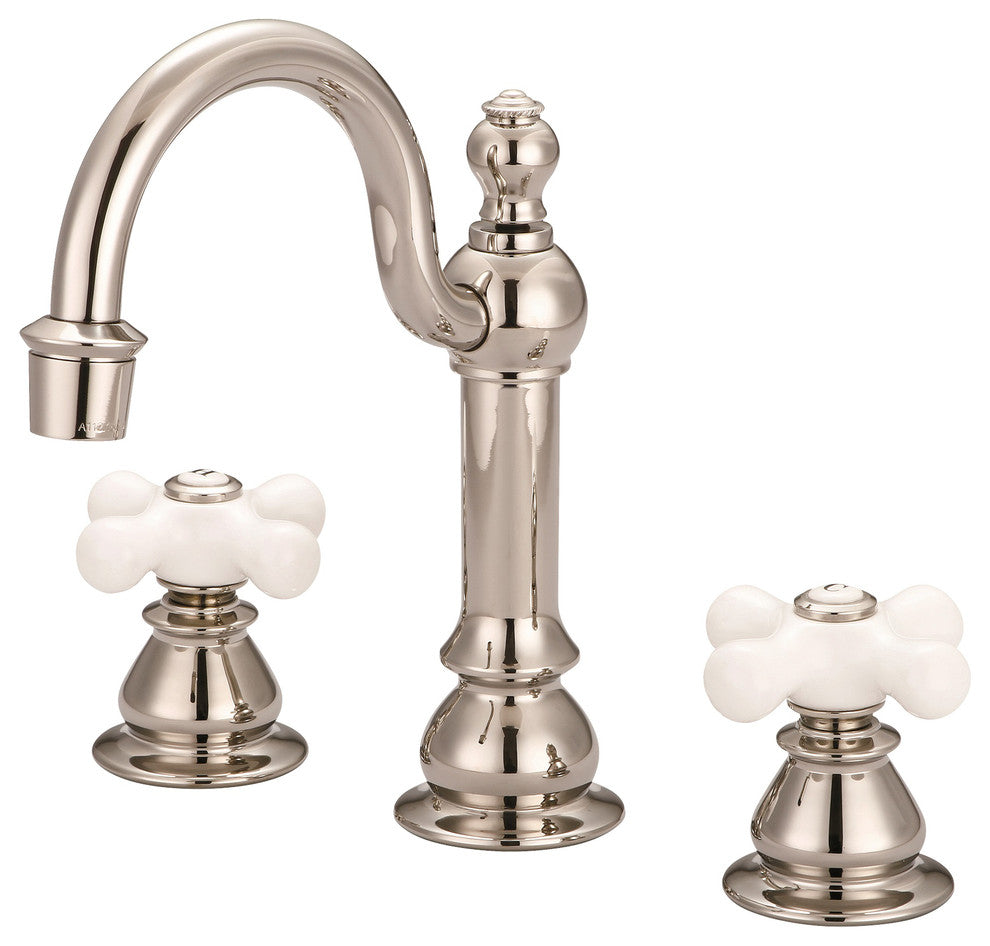 Water Creation Vintage Classic Widespread Lavatory Faucet With Pop-Up Drain