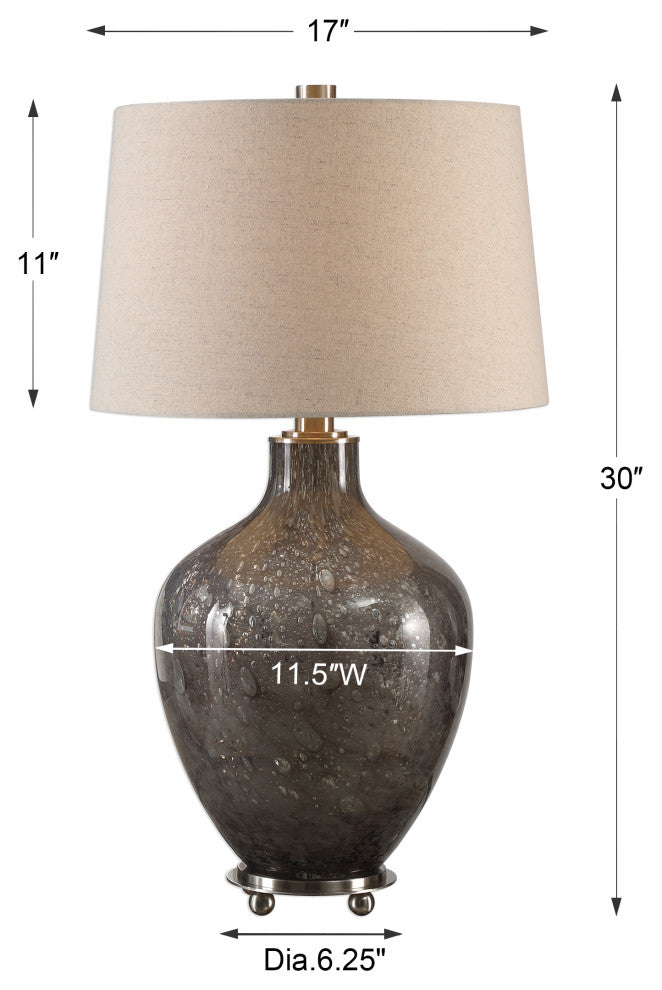 Uttermost Adria Transparent Gray Glass Lamp