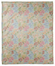 Wild Flower Floral on Blue 50x60 Coral Fleece Blanket