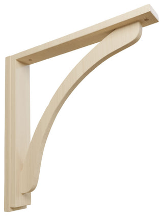 2 1/2"W x 17 3/4"D x 17 1/4"H Reece Shelf Bracket, Cherry