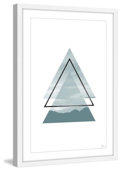 "Trois Triangle II" Framed Painting Print, 24"x36"