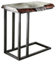 Kya Industrial Design Side Table, Rustic Natural Tone Finish