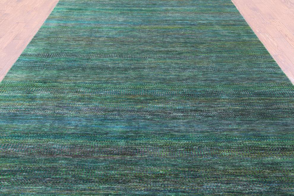 8' 0" X 16' 3" Super Savannah Gabbeh Handmade Wool and Silk Rug Q6123
