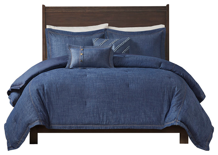 Woolrich Perry Oversized Denim Comforter Set, Blue