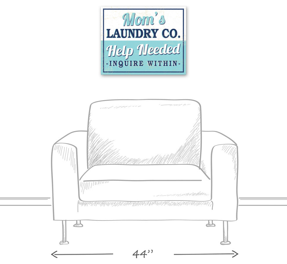 Mom's Laundry Co. 16x20 Canvas Wall Art