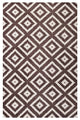 Modway Alika Abstract Diamond Trellis 8'x10' Area Rug, Ivory and Brown