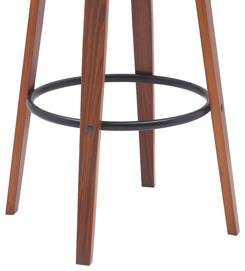 Willow Upholstered Wood Swivel Bar or Counter Stool