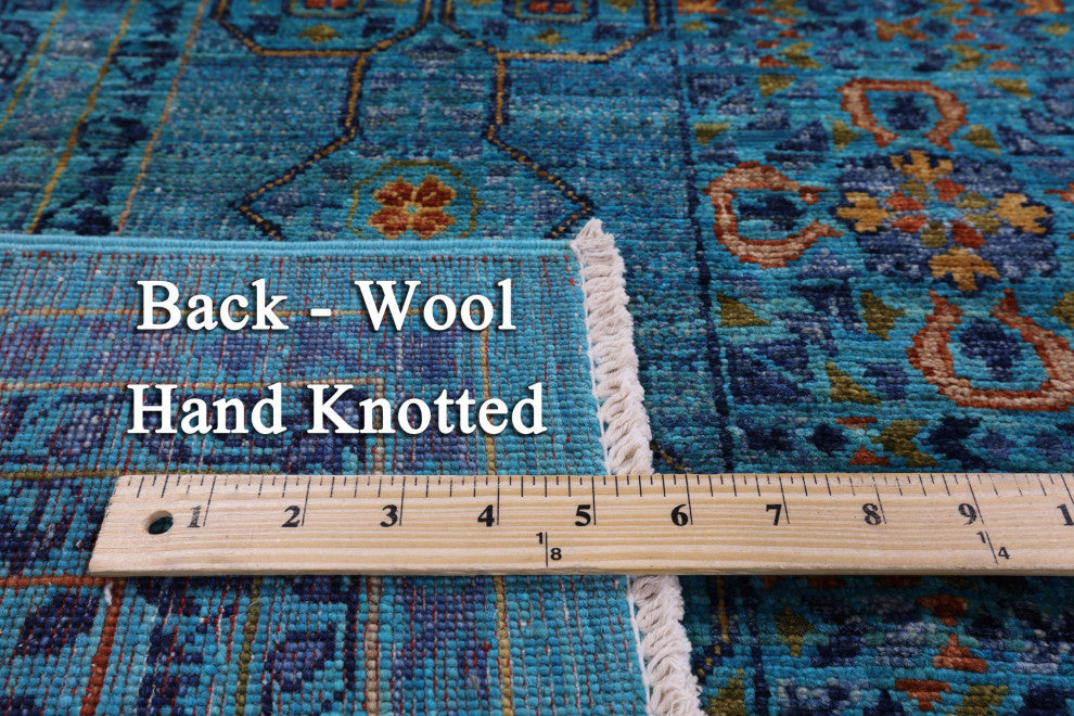 6' 9" X 9' 9" Mamluk Handmade Wool Rug - Q12244