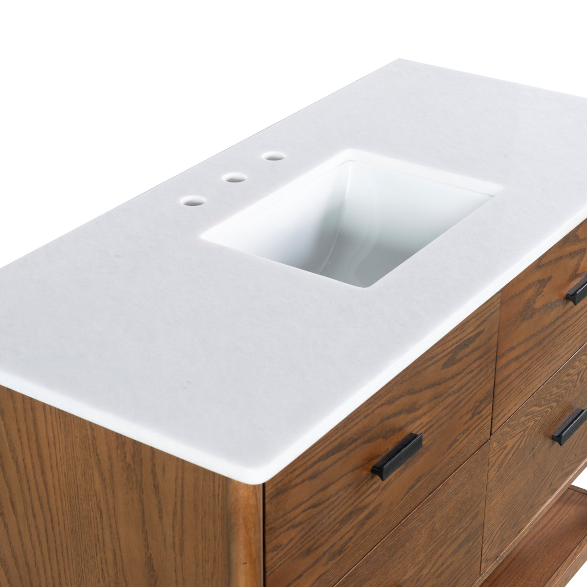 Safavieh Couture Jaylessa Vanity, Medium Oak/White, 48In