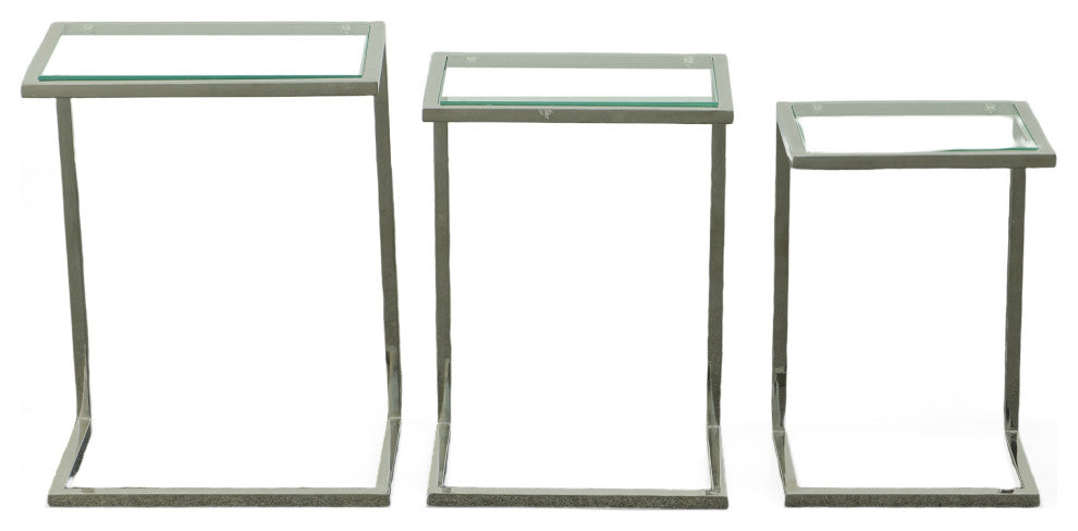 Easton Nesting Table Set, Chrome