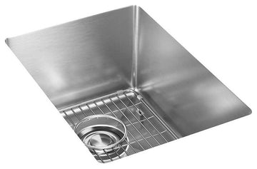 ECTRU12179TC Crosstown Stainless Steel 13-1/2" x 18-1/2" Undermount Bar Sink Kit